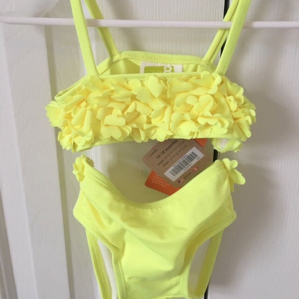 2 Baby girl swimsuits 12-18 months NEW WITH TAG
